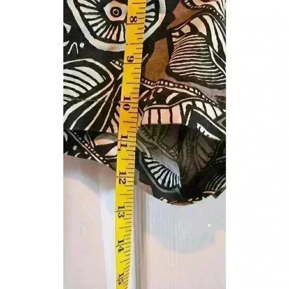 LOFT Riviera Shorts Boho Leaf Print Mid-Rise Zip Pockets Women's Size 4 - Picture 4 of 5